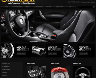 Website designed for an auto parts procurement company in Denver Colorado.