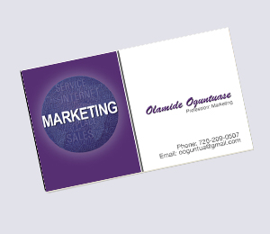 Design & Printing of business card for start-up company.